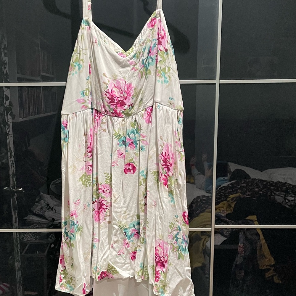 Torrid White Floral Dress